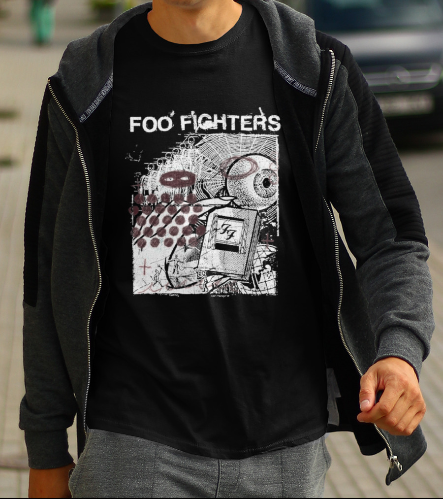Foo Fighters Your Favorite Toy Album Abstract Pink Geometric T-Shirt