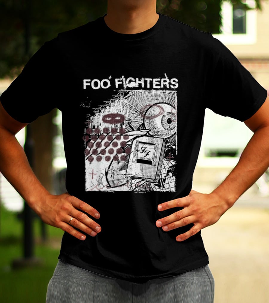Foo Fighters Your Favorite Toy Album Abstract Pink Geometric T-Shirt