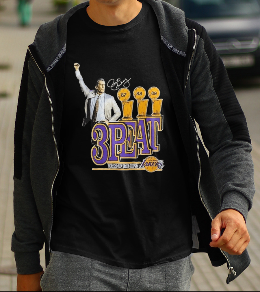 Los Angeles Lakers 3PEAT Team Of The 80's 87 88 89 Pat Riley T-Shirt