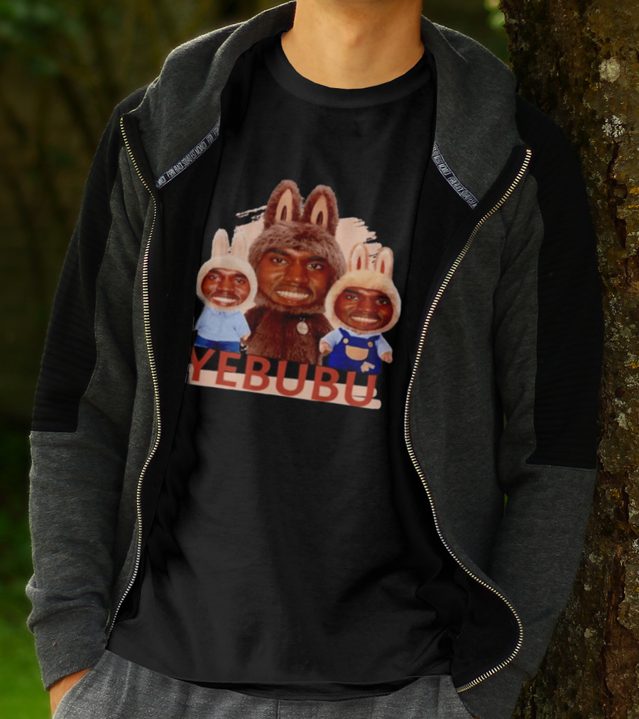 Yebubu Kanye West X Labubu Bunny Costume Trio T-Shirt