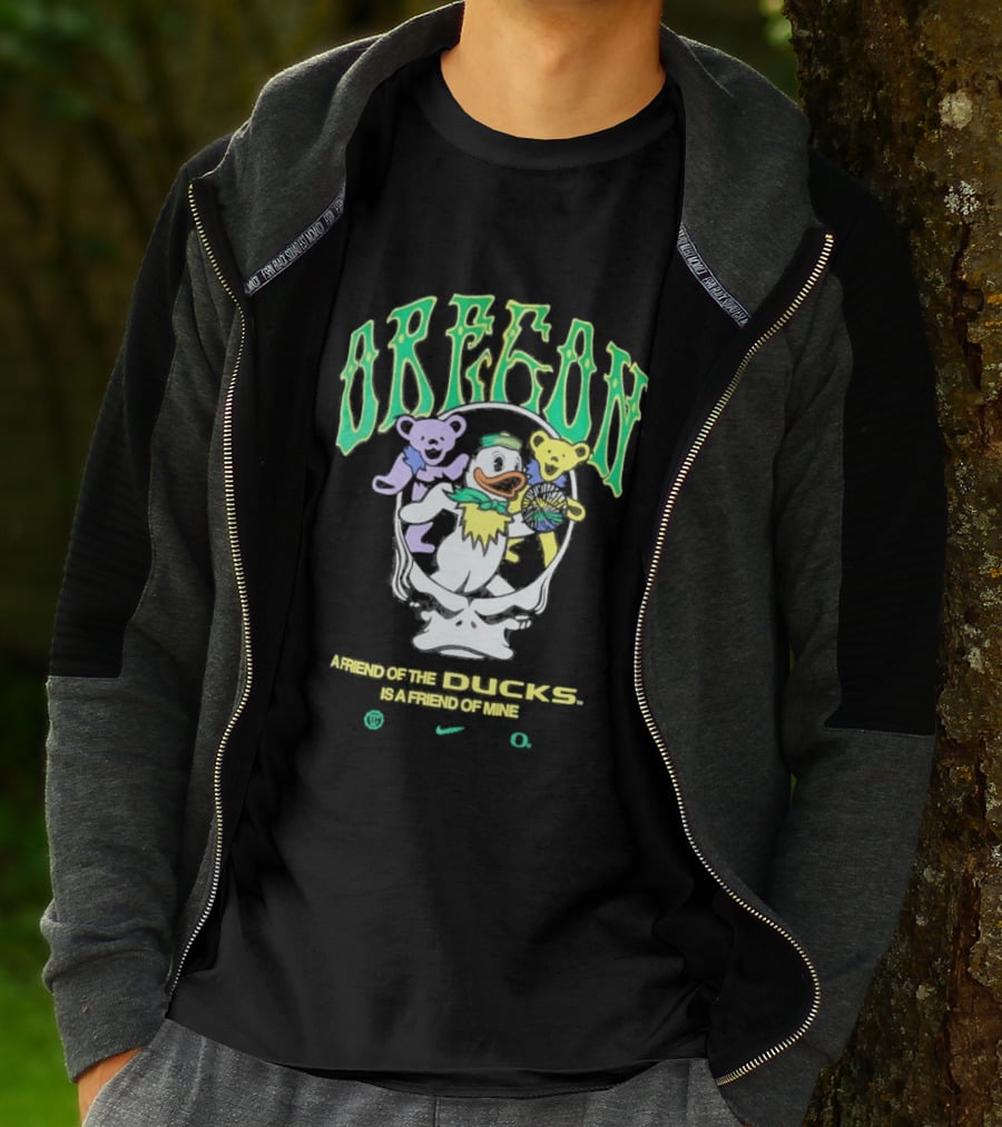 Oregon Ducks Grateful Dead Bears Collaboration Nike T-Shirt