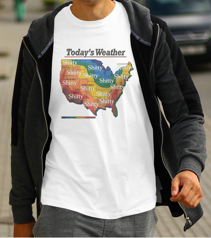 Today's Weather Shitty Map Alexander Skarsgard T-Shirt