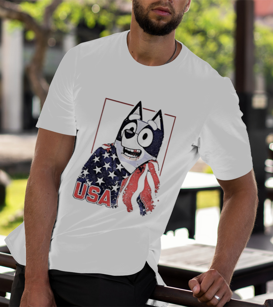 USA Bluey Hockey Jack Hughes Team Smile T-Shirt