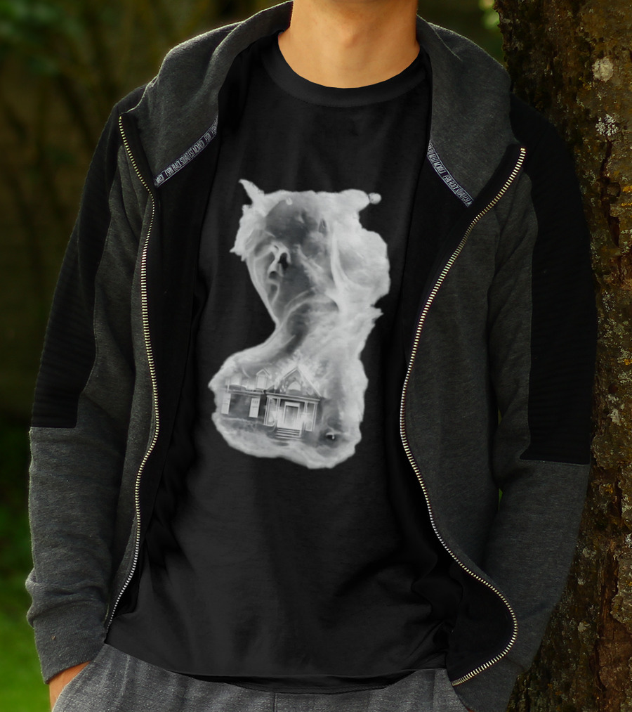 Regal Scream Haunted House Face Cloud T-Shirt