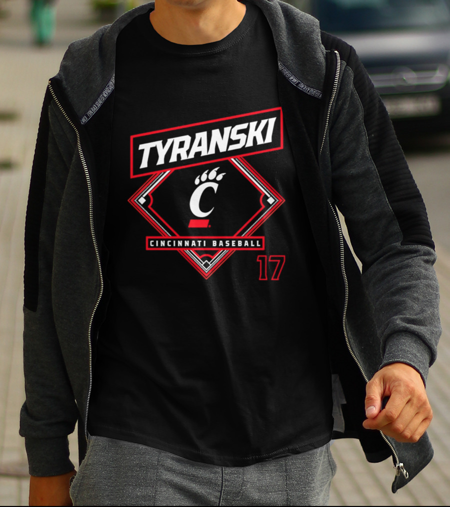 Tyranski Cincinnati Bearcats Baseball 17 T-Shirt