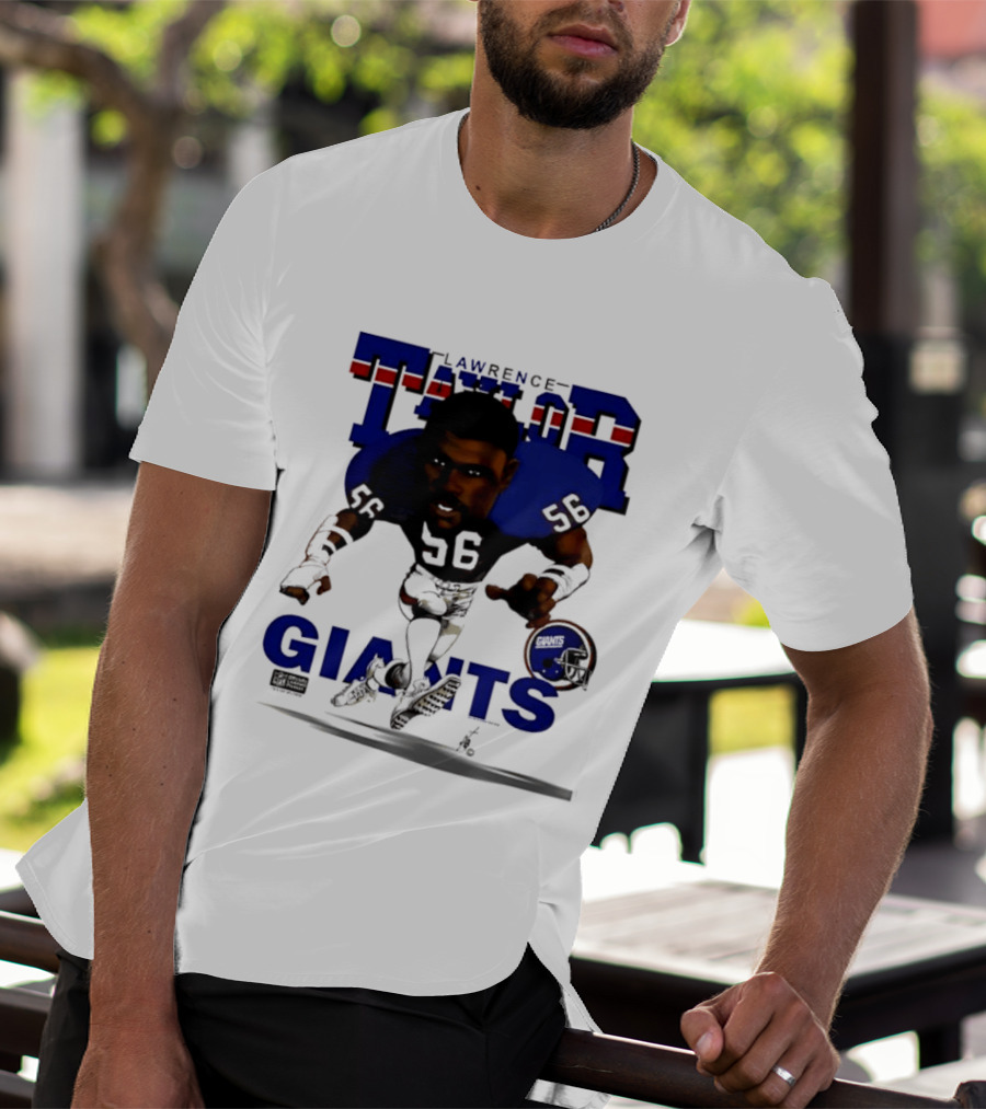 Lawrence Taylor Giants 56 New York 1987 Caricature T-Shirt