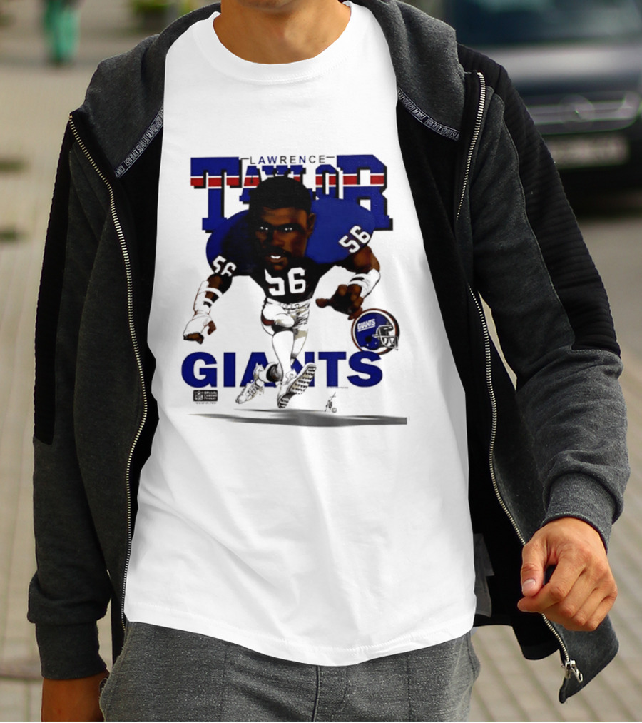 Lawrence Taylor Giants 56 New York 1987 Caricature T-Shirt