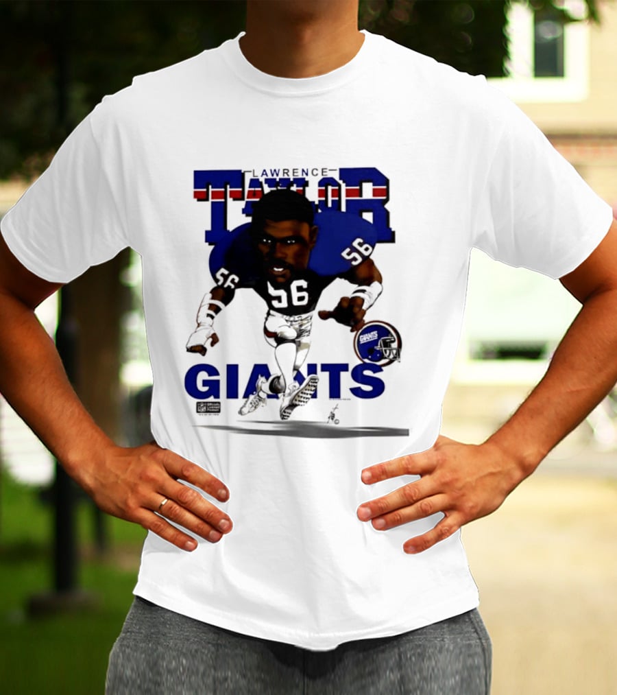 Lawrence Taylor Giants 56 New York 1987 Caricature T-Shirt