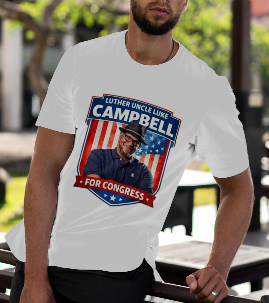 Luther Uncle Luke Campbell For Congress American Flag Leadership T-Shirt