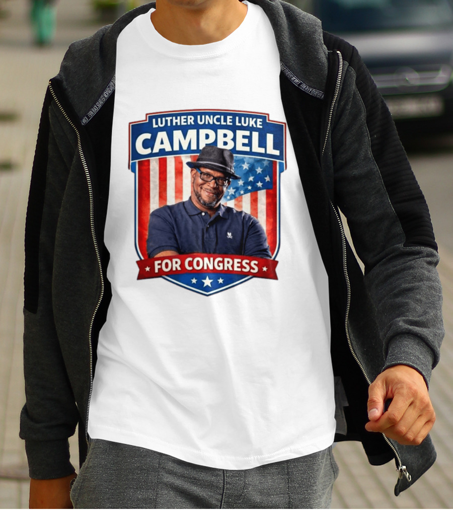 Luther Uncle Luke Campbell For Congress American Flag Leadership T-Shirt