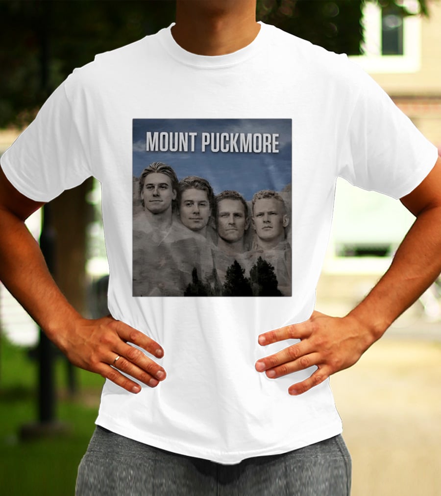 Mount Puckmore Hockey Stars Carved Into Stone Mountain T-Shirt