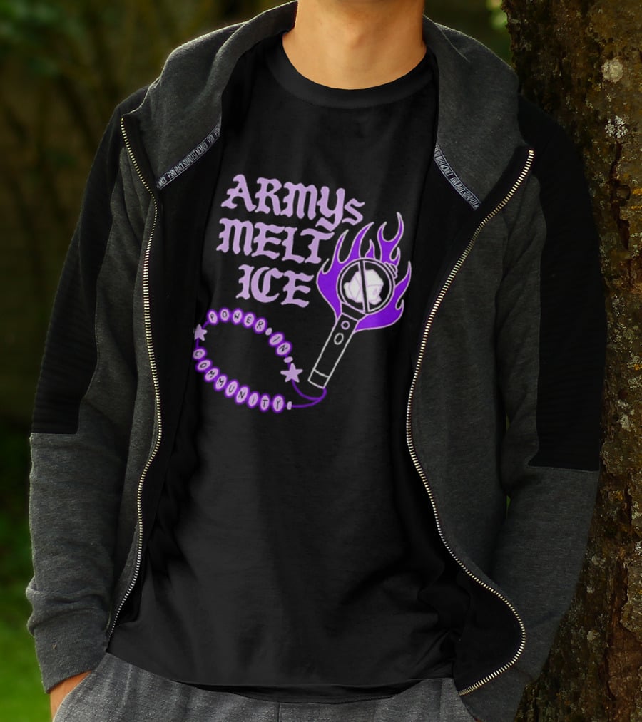 ARMYs Melt Ice Lightstick Flame T-Shirt
