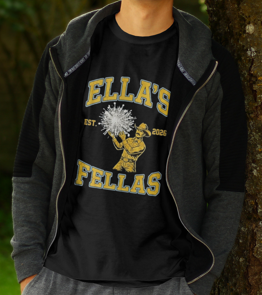 Ella Langley Ella's Fellas Est 2026 Cowboy And Fireworks T-Shirt