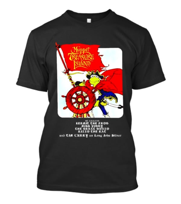 Kermit The Frog Muppet Treasure Island 1996 Steering Pirate Ship T-Shirt