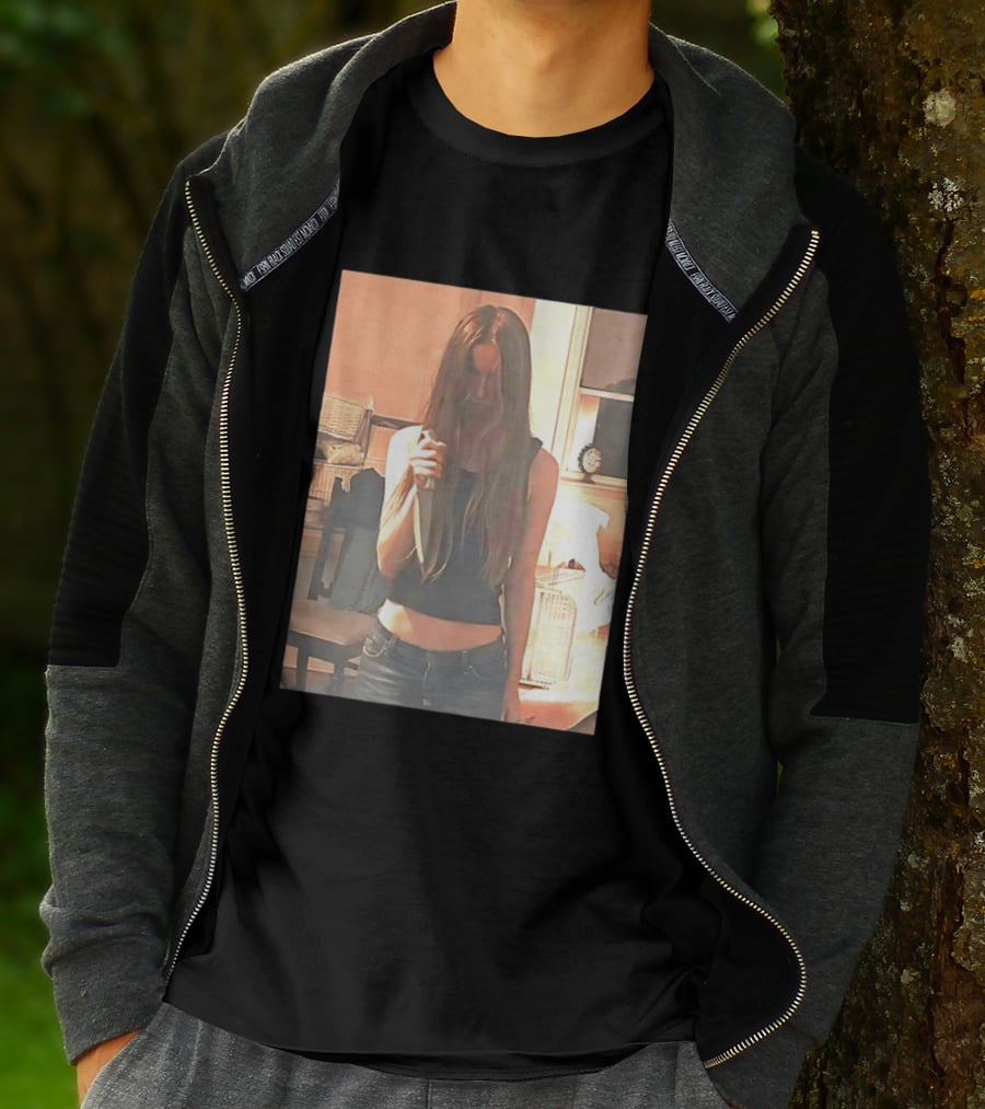 Long Hair Girl With Survival Knife In Room T-Shirt