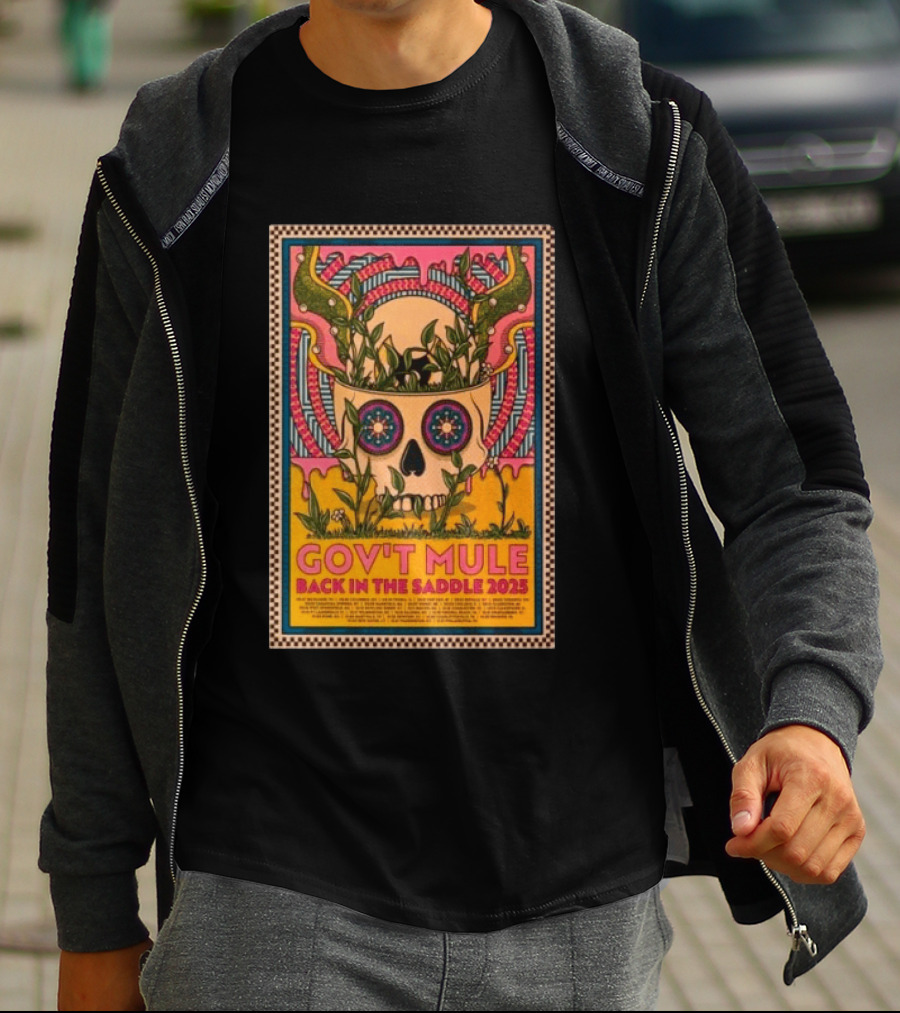Gov't Mule Back In The Saddle 2025 Skull T-Shirt