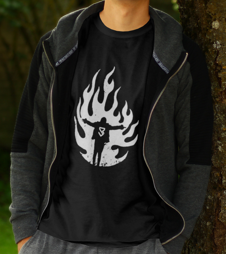 Seth Rollins SR Logo Flames WWE Fire T-Shirt