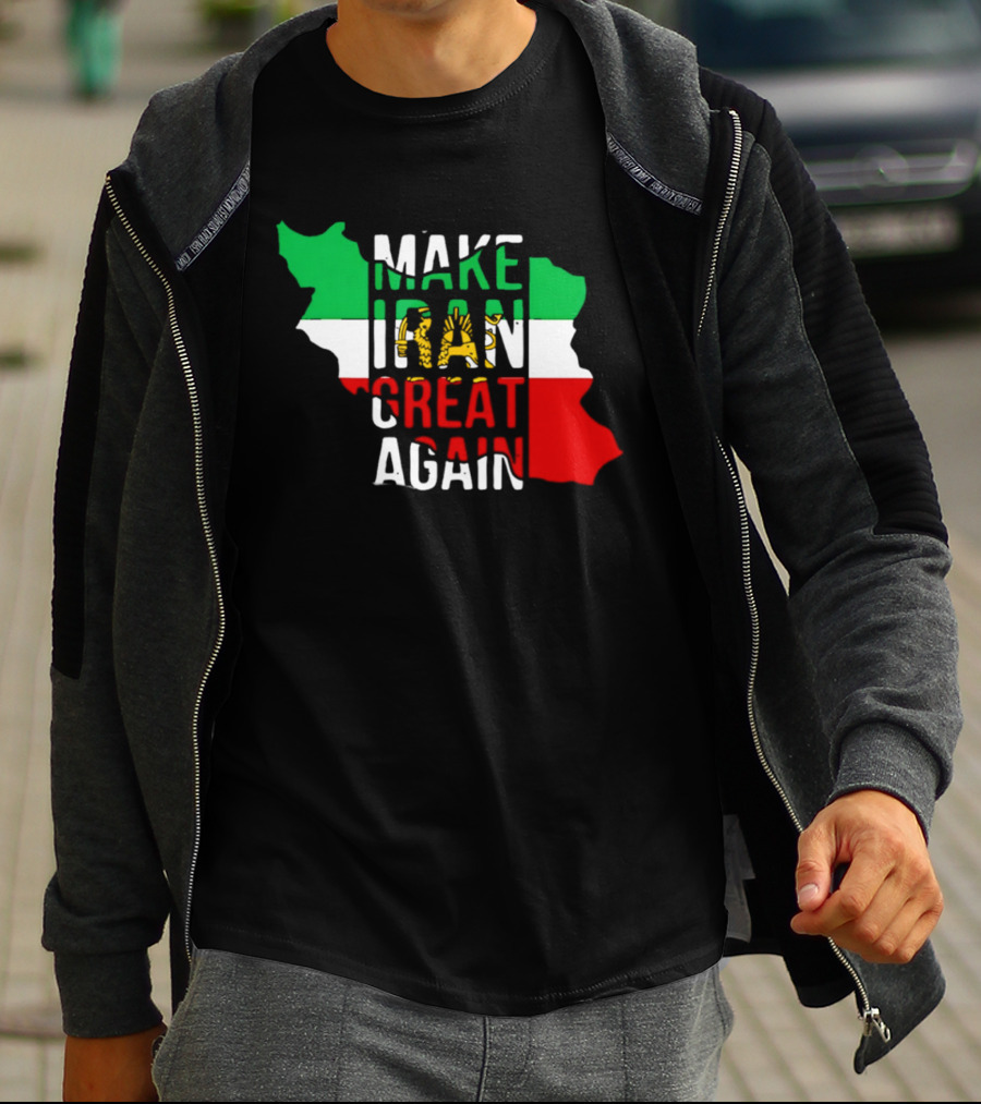 Make Iran Great Again Flag Map T-Shirt