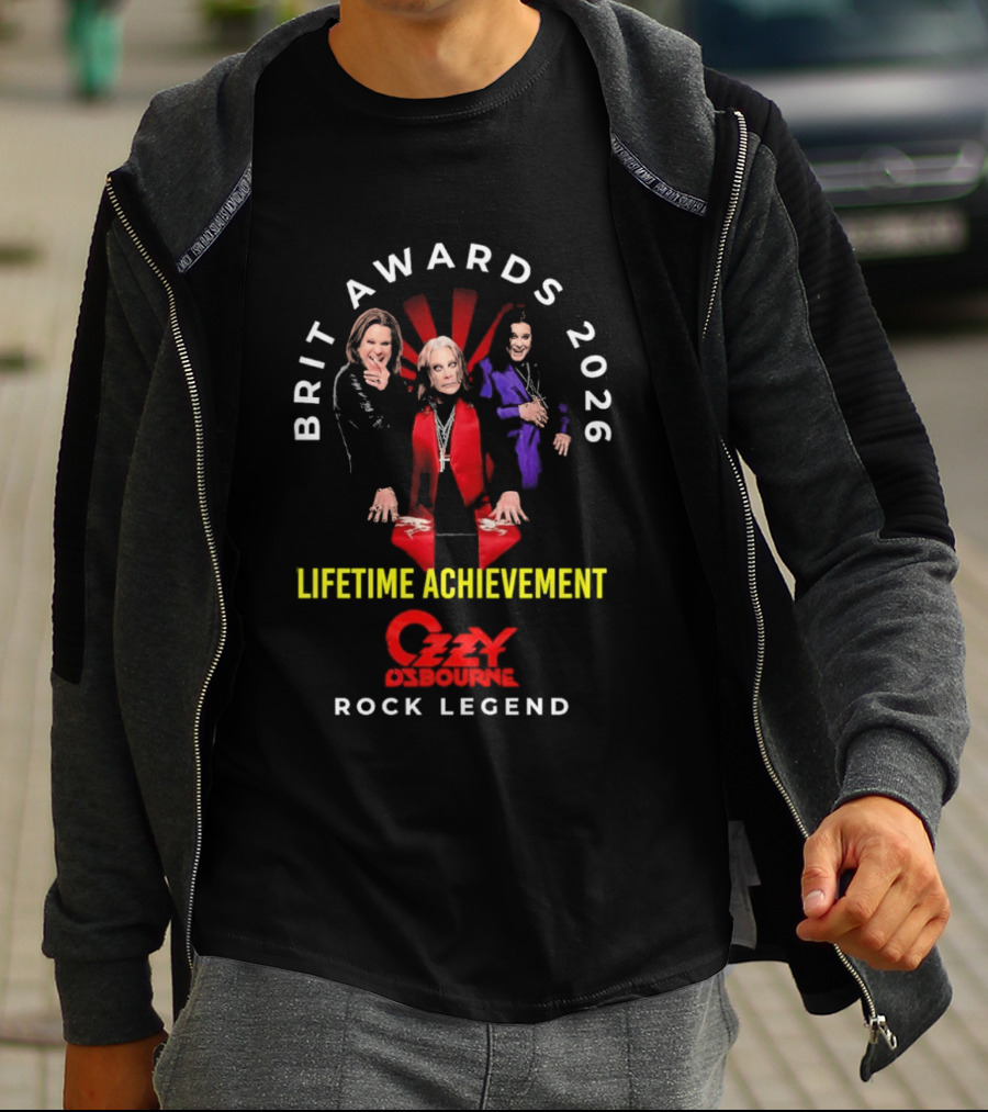 Brit Awards 2026 Lifetime Achievement Ozzy Osbourne Rock Legend T-Shirt