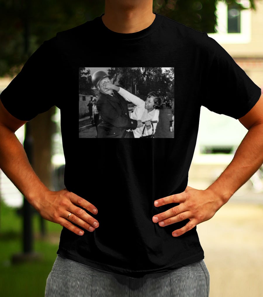Pamela Echols Punching A Policeman Vintage Protest Moment T-Shirt