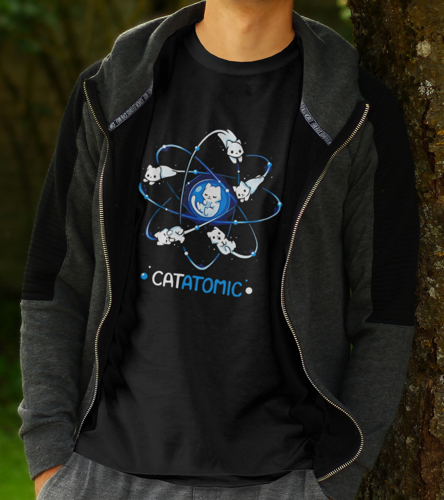 Catatomic Cats In Atomic Structure With Orbiting Kittens T-Shirt