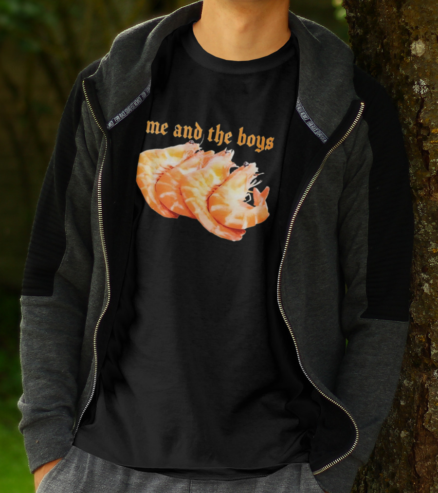Shrimp Me And The Boys Funny Seafood Humor T-Shirt