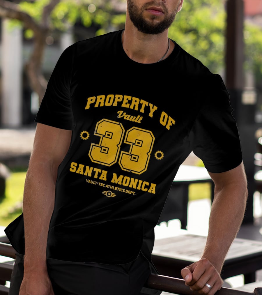Property Of Vault Tec Santa Monica Athletics Dept 33 T-Shirt