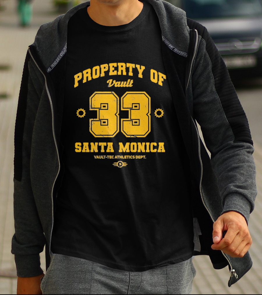Property Of Vault Tec Santa Monica Athletics Dept 33 T-Shirt