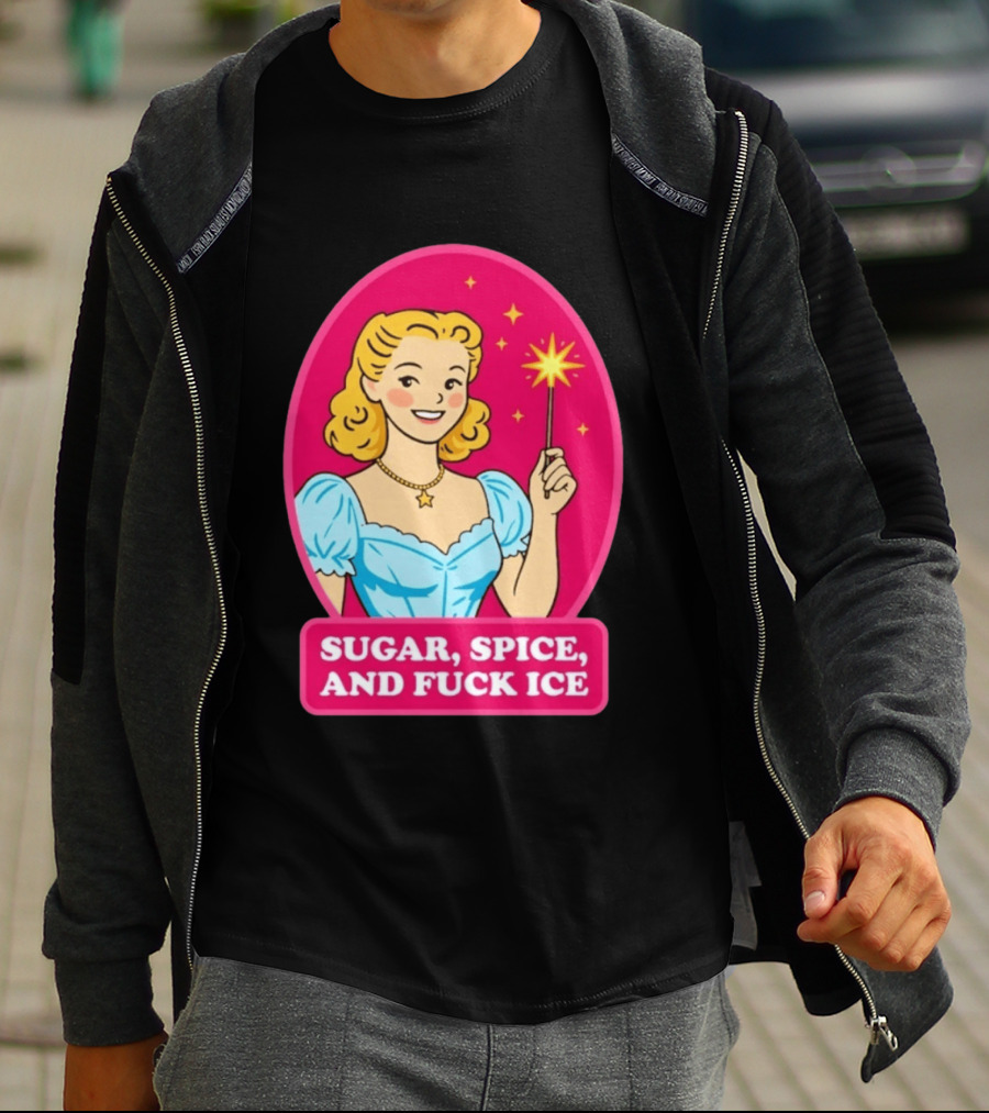 Sugar Spice And Fuck Ice Retro Cartoon Magic Wand T-Shirt