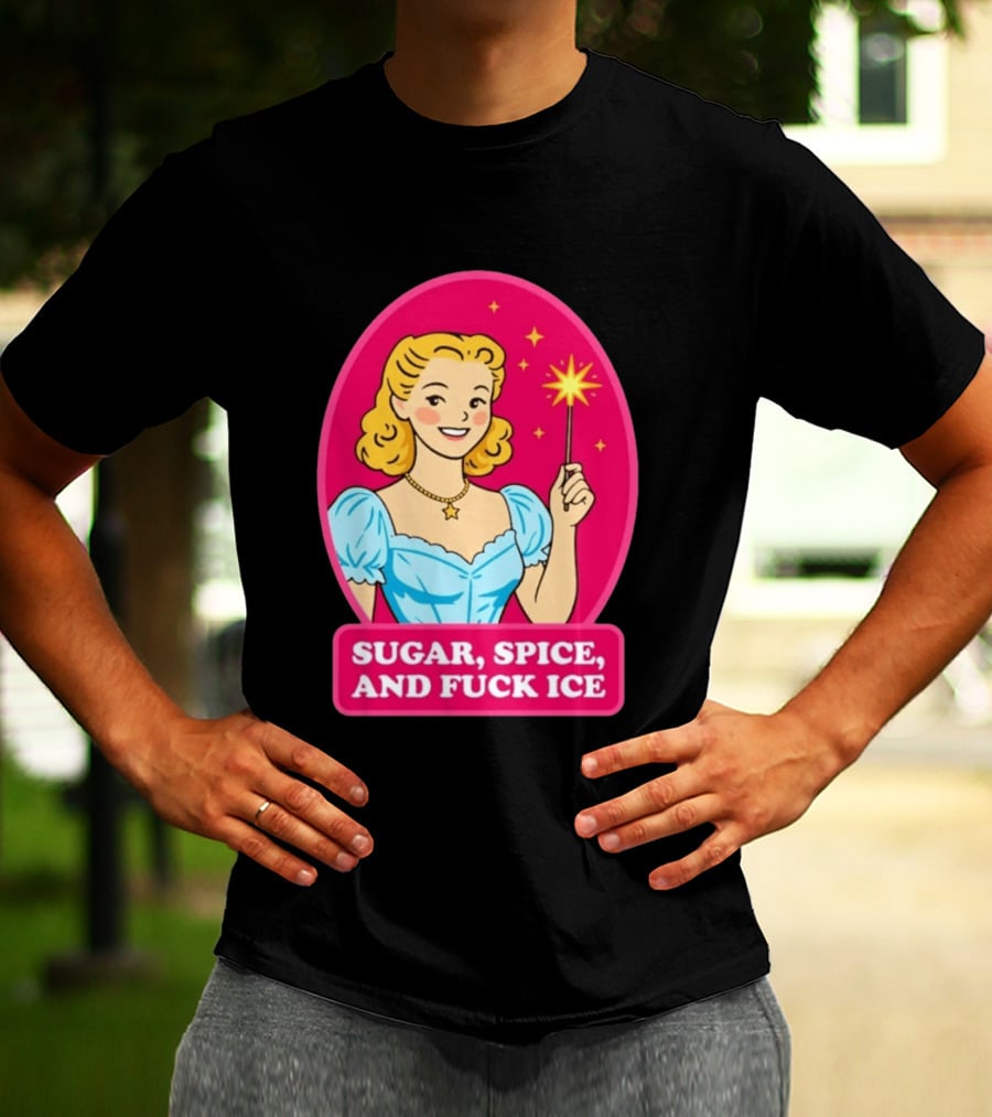 Sugar Spice And Fuck Ice Retro Cartoon Magic Wand T-Shirt