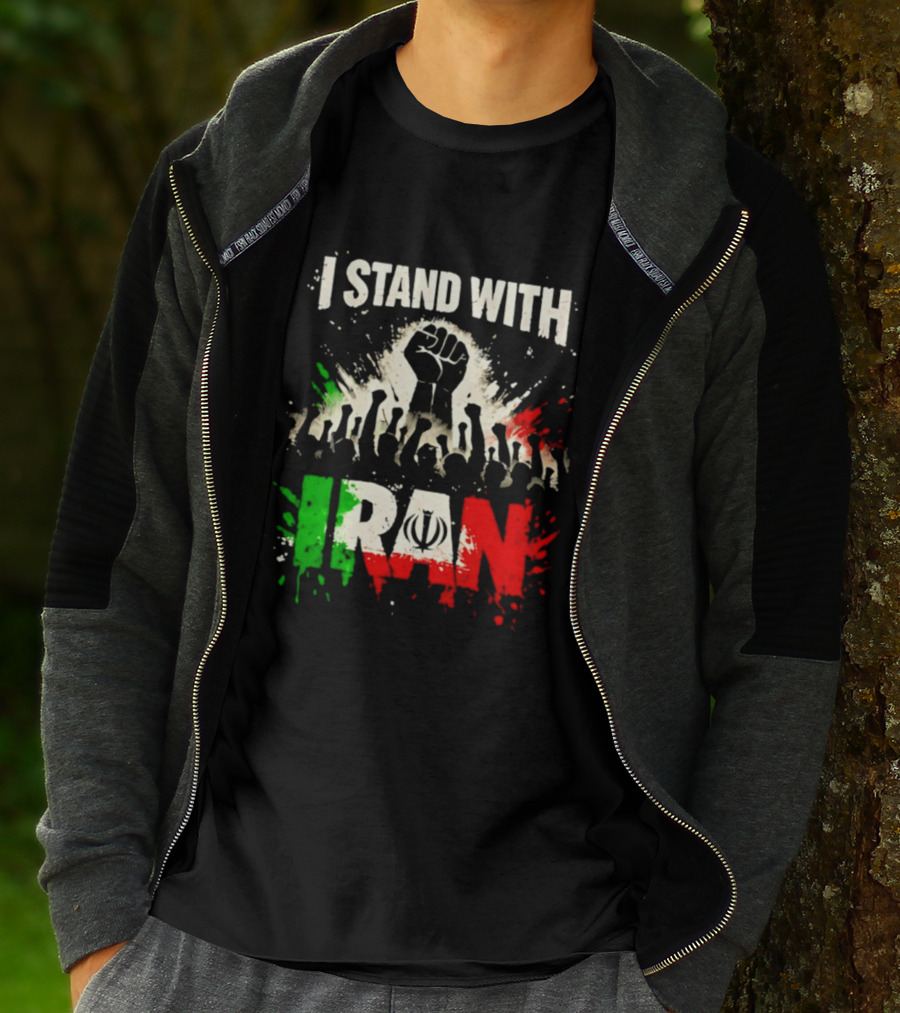 I Stand With Iran Fist Symbol Unity 2026 T-Shirt