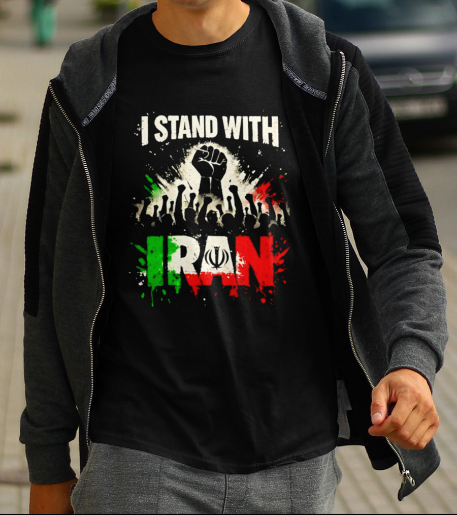 I Stand With Iran Fist Symbol Unity 2026 T-Shirt