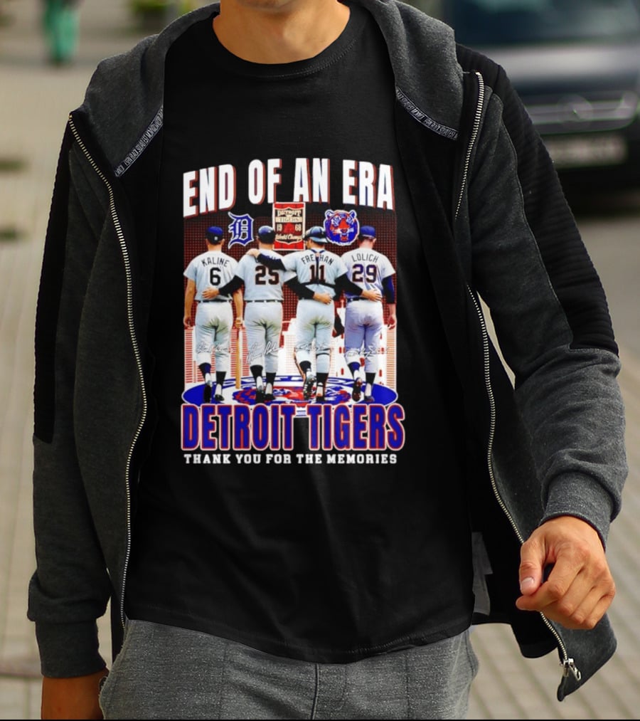 End Of An Era Kaline Cash Freehan Lolich Detroit Tigers Thank You For The Memories T-Shirt