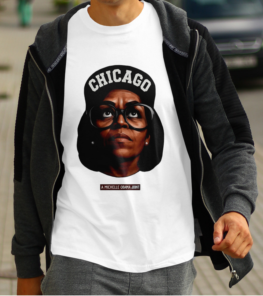 Chicago Michelle Obama Joint Big Face T-Shirt