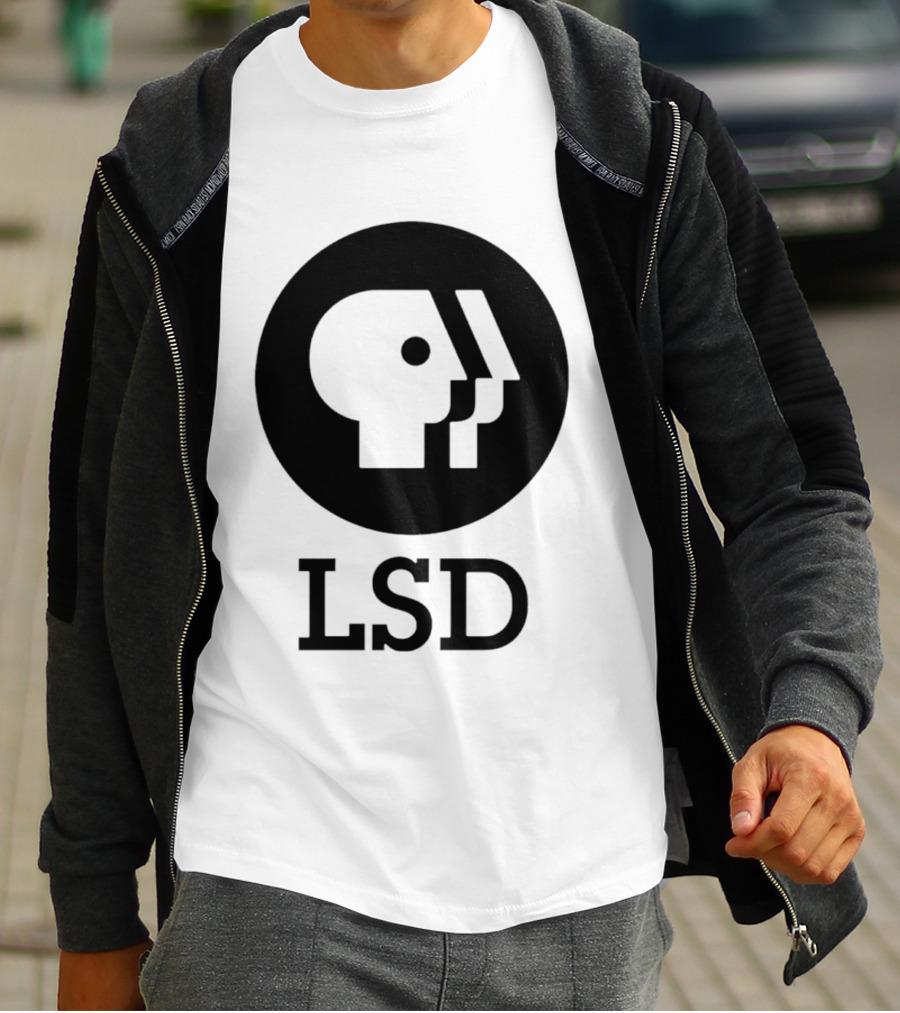 Dave Landau Wears LSD PBS T-Shirt