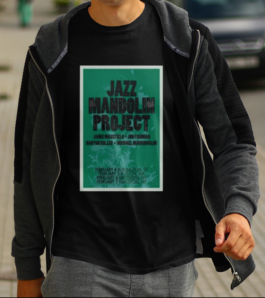 Jazz Mandolin Project Tour February Burlington Boston Brooklyn Kingston 2026 T-Shirt