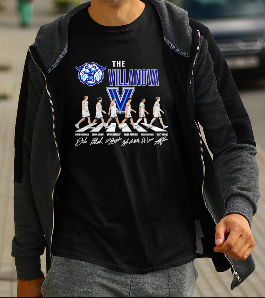 The Villanova Wildcats Basketball Player Abbey Road NCAA T-Shirt