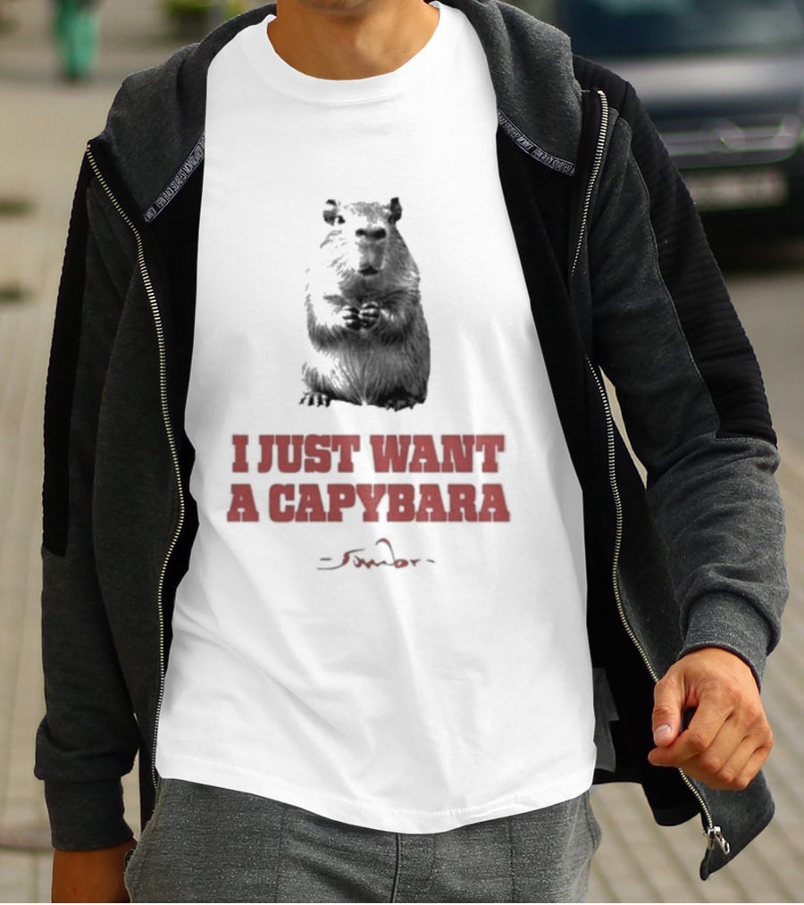 I Just Want A Capybara Dark T-Shirt