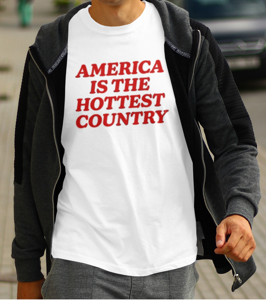 America Is The Hottest Country Bold Red T-Shirt