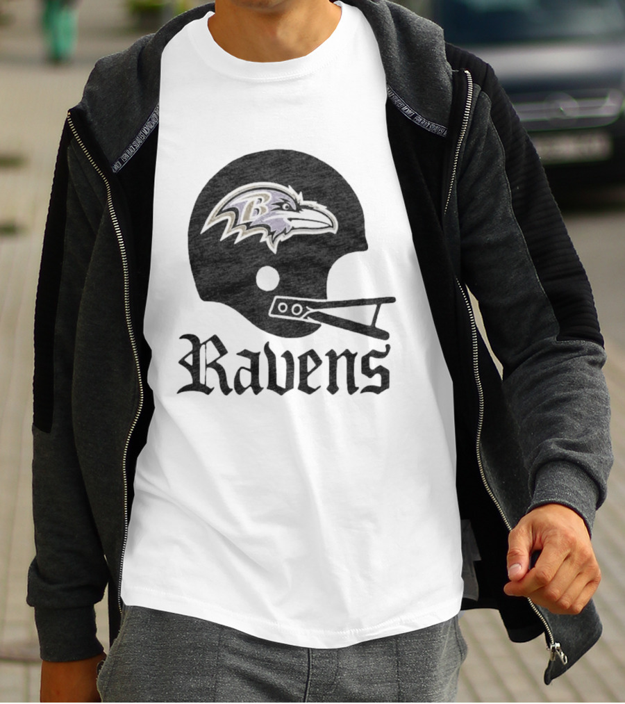 Baltimore Ravens Helmet Ravens Football Gear T-Shirt