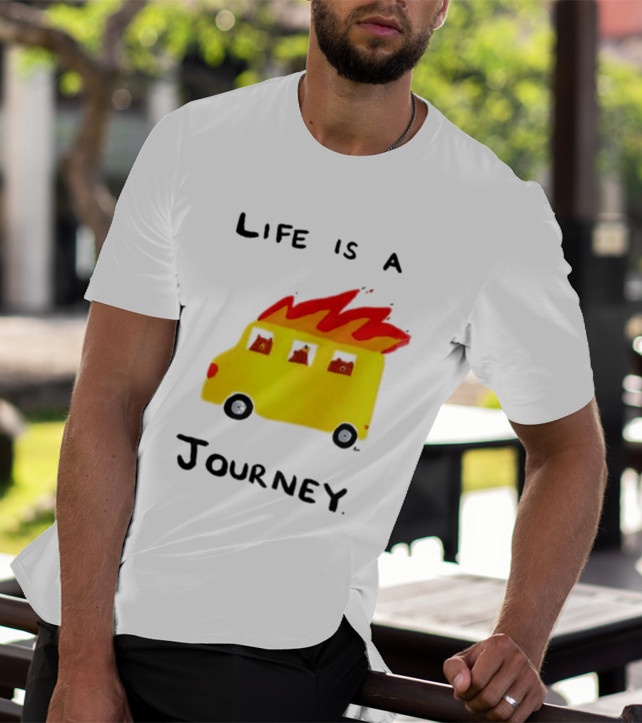 Billy Murphy Life Is A Journey Flaming Bus Adventure T-Shirt