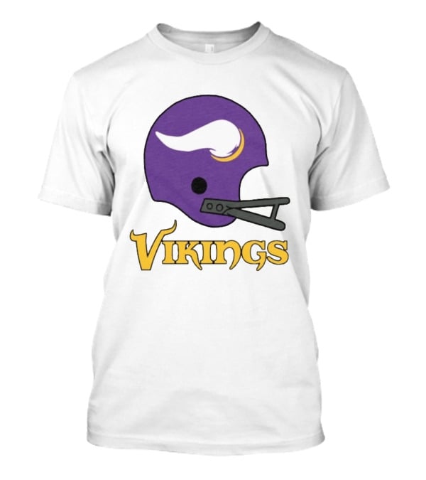 Vikings Minnesota Big Helmet Purple Football Team T-Shirt