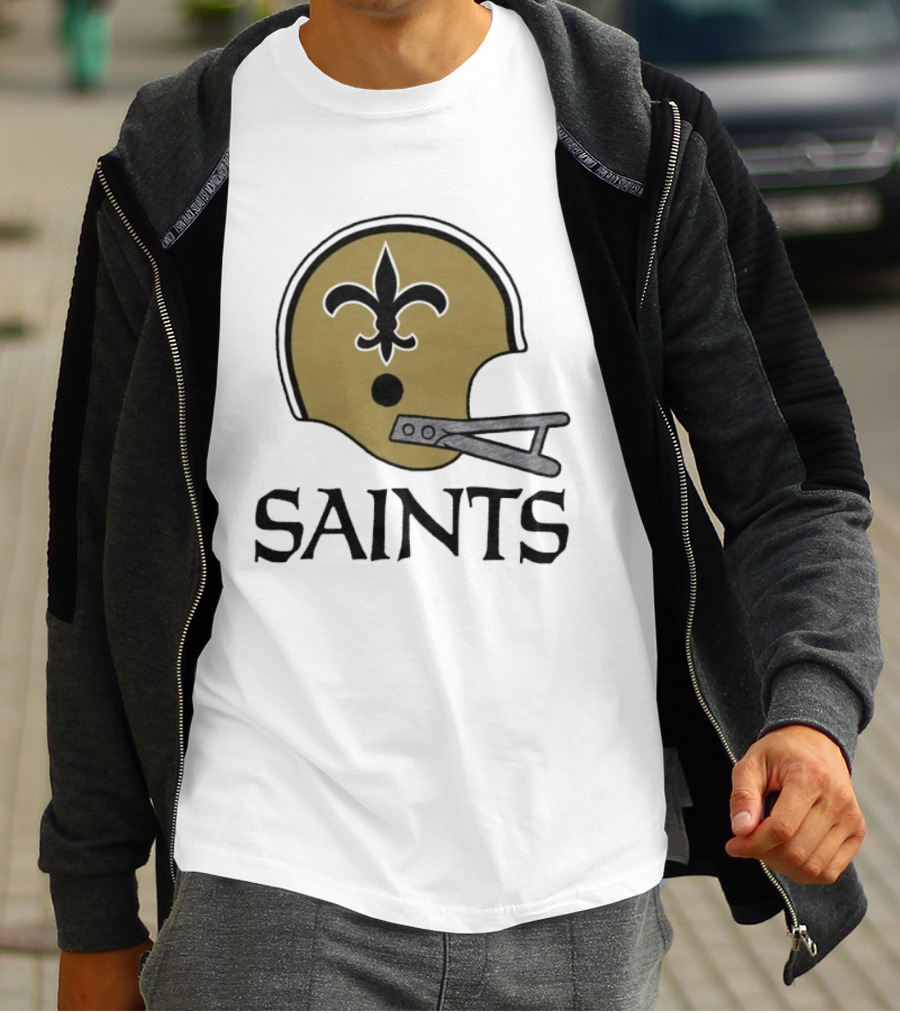 New Orleans Saints Vintage Helmet Fleur De Lis T-Shirt