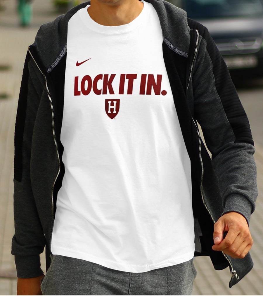 Nike Harvard Lock It In Crimson H T-Shirt