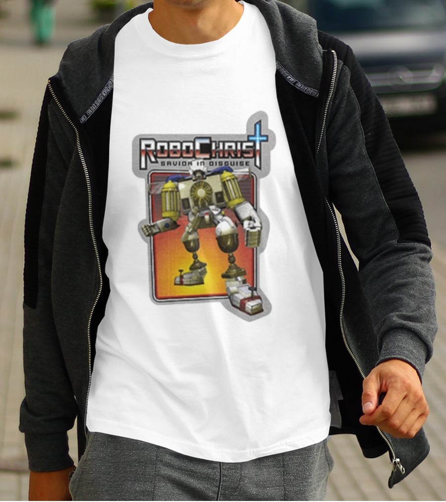 RoboChrist Savior In Disguise Transformer Robot Mashup T-Shirt