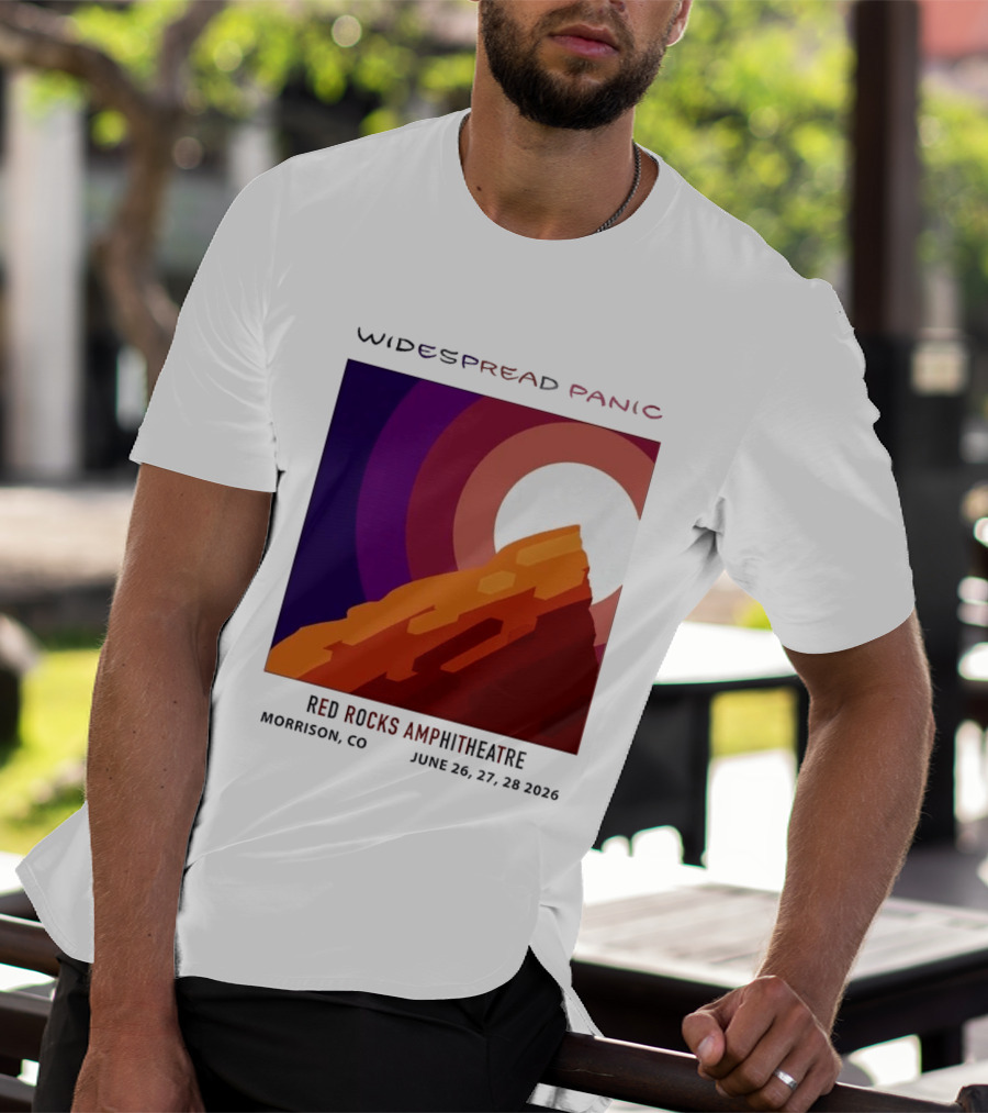 Widespread Panic Red Rocks Amphitheatre Morrison CO June 26 27 28 2026 T-Shirt