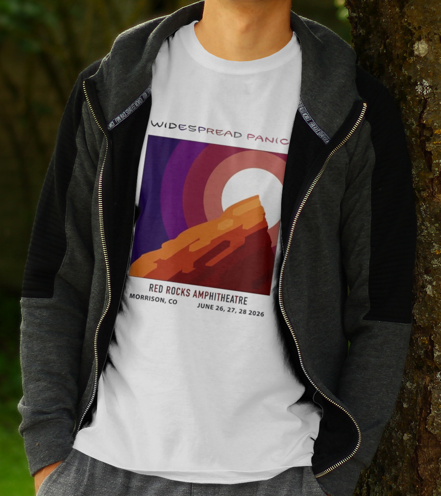 Widespread Panic Red Rocks Amphitheatre Morrison CO June 26 27 28 2026 T-Shirt