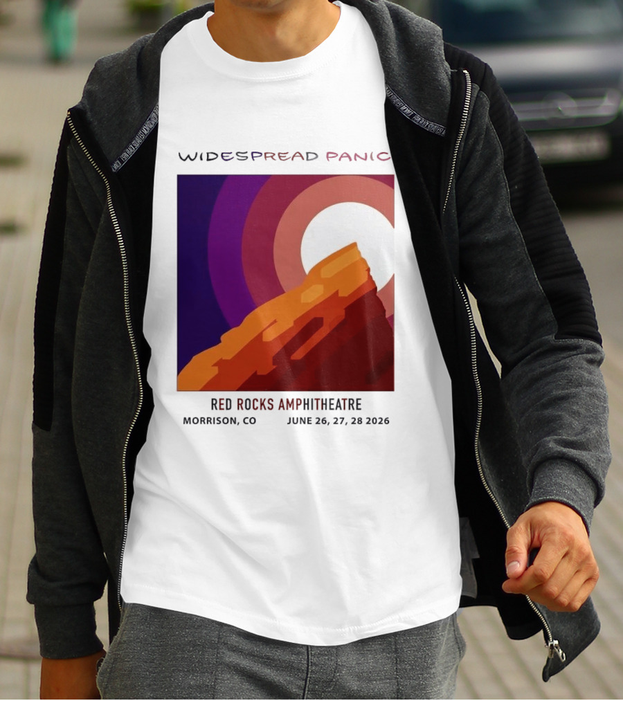 Widespread Panic Red Rocks Amphitheatre Morrison CO June 26 27 28 2026 T-Shirt