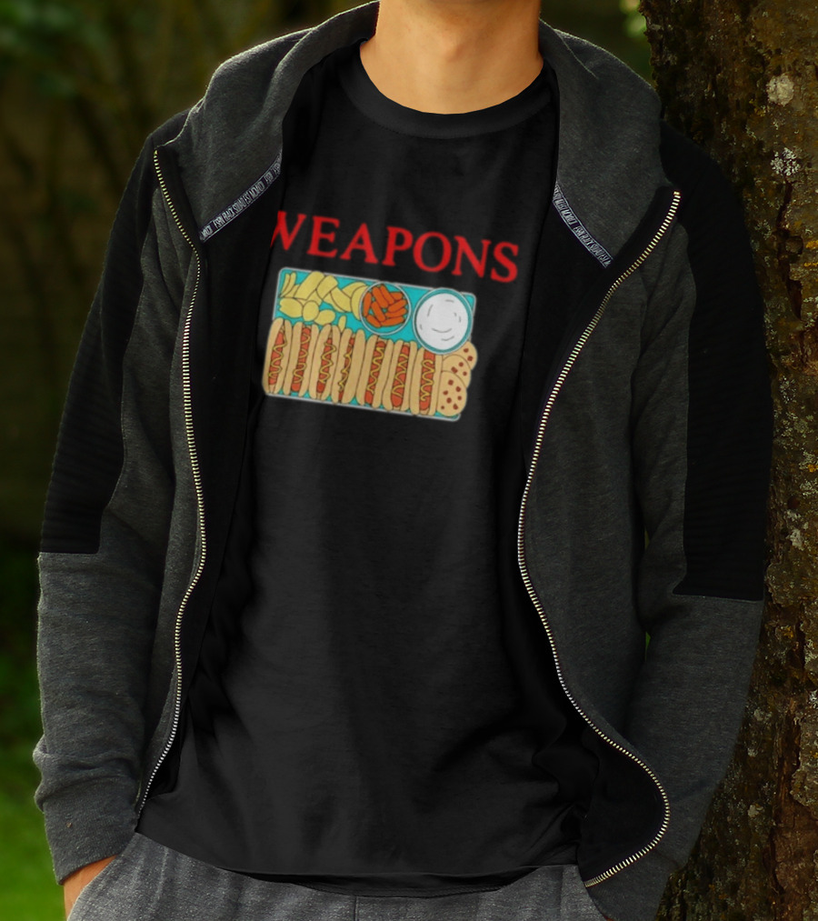 WEAPONS Hot Dog Platter With Chips And Dip T-Shirt