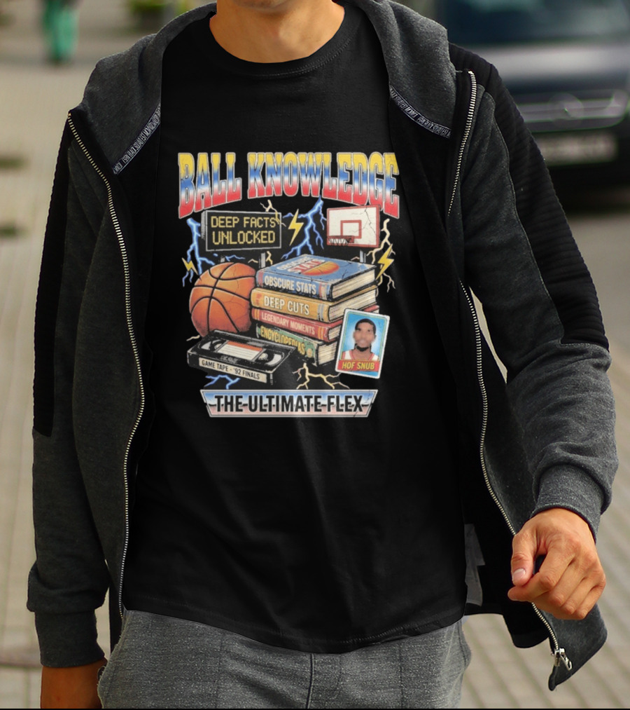Ball Knowledge Deep Facts Obscure Stats Legendary Moments Encyclopedia Ultimate Flex T-Shirt